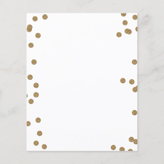 Budget Gold Glitter Confetti Weddenschap (Achterkant)