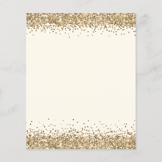 Budget Gold Glitter Cream Verloving Hartelijk dank (Achterkant)