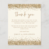 Budget Gold Glitter Cream Verloving Hartelijk dank (Voorkant)