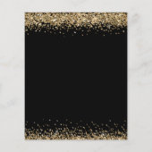 Budget Gold Glitter Dertigst Black Invite (Achterkant)