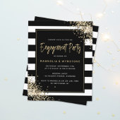 BUDGET Gold Glitter Engagement Party
