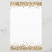Budget Gold Glitter Engagement Party Dank u (Achterkant)