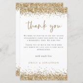 Budget Gold Glitter Engagement Party Dank u (Voorkant / Achterkant)