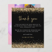 Budget Gold Glitter Foto 21st Black Hartelijk dank (Voorkant / Achterkant)