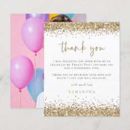 Budget Gold Glitter Foto 21st Party Hartelijk dank