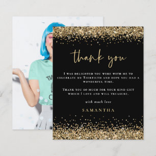 Budget Gold Glitter Foto Dertigste Black Thankyou