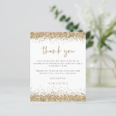 Budget Gold Glitter Foto Fortieth Hartelijk dank (Staand voorkant)