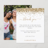 Budget Gold Glitter Foto Hen Party Dank u (Voorkant / Achterkant)