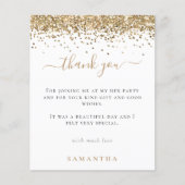 Budget Gold Glitter Foto Hen Party Dank u (Voorkant)
