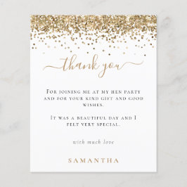 Budget Gold Glitter Foto Hen Party Dank u