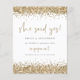 Budget Gold Glitter Foto: "Ja Verloving"