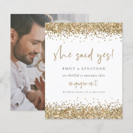 Budget Gold Glitter Foto: "Ja Verloving"