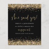 Budget Gold Glitter Foto: "Ja Verloving" (Voorkant)