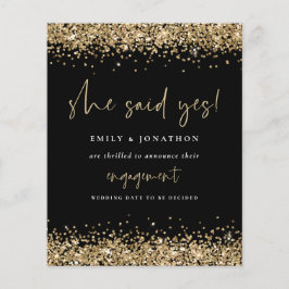 Budget Gold Glitter Foto: "Ja Verloving"