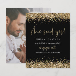Budget Gold Glitter Foto: "Ja Verloving"