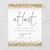 Budget Gold Glitter foto op laatste Verloving (Voorkant)