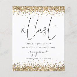 Budget Gold Glitter foto op laatste Verloving