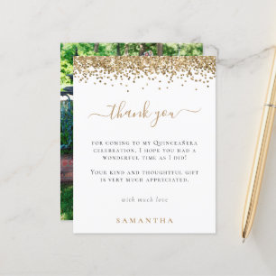Budget Gold Glitter Foto Quinceanera Hartelijk dan