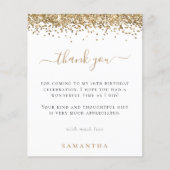 Budget Gold Glitter Foto Sweet 16 Hartelijk dank (Voorkant)
