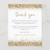 Budget Gold Glitter Foto Verloving Hartelijk dank (Voorkant)
