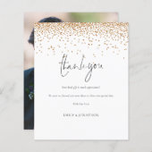 Budget Gold Glitter Foto Weddenschap Hartelijk dan (Voorkant / Achterkant)