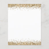 Budget Gold Glitter Girl Boy Baby shower nodigt ui (Achterkant)