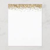 Budget Gold Glitter Girl of Boy Baby shower Invite (Achterkant)