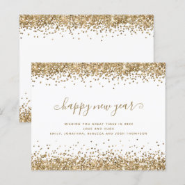 Budget Gold Glitter-grenzen Gelukkig nieuwjaar Kaa