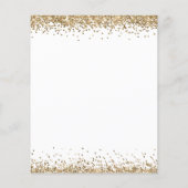 Budget Gold Glitter Heart Script Verloving Uitnodi (Achterkant)