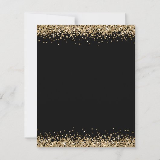 Budget Gold Glitter-kerstfeestfeest - zwarte uitno (Achterkant)