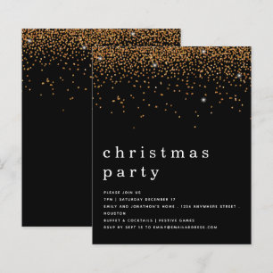 Budget Gold Glitter-kerstfeestfeest - zwarte uitno