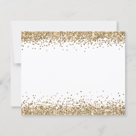 Budget Gold Glitter Kerstmis Hartelijk dank (Achterkant)