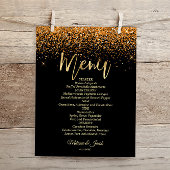 Budget Gold Glitter Luxury Flat Menu Kaart