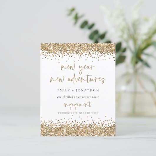 Budget Gold Glitter New Adventures Verloving (Staand voorkant)