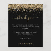 Budget Gold Glitter Photo Hen Party Black Bedankt (Voorkant)