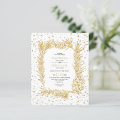 BUDGET Gold glitter pine bruiloft uitvinding (Staand voorkant)