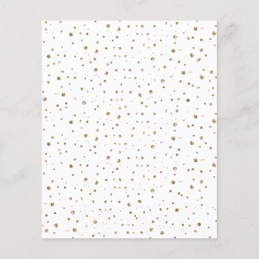 BUDGET Gold glitter pine bruiloft uitvinding (Achterkant)