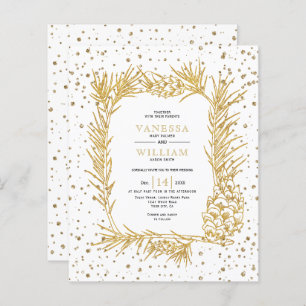 BUDGET Gold glitter pine bruiloft uitvinding