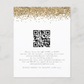 Budget Gold Glitter QR code Weddenschap (Achterkant)