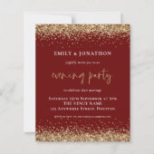 BUDGET Gold Glitter QR Weddenschap Evening Burgund (Voorkant)