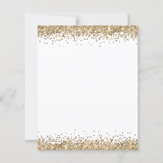 Budget Gold Glitter Script-kerstparty uitnodigen (Achterkant)