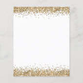 Budget Gold Glitter Script Nieuw jaar Eve Party (Achterkant)