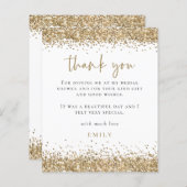 Budget Gold Glitter Script Vrijgezellenfeest Harte (Voorkant / Achterkant)