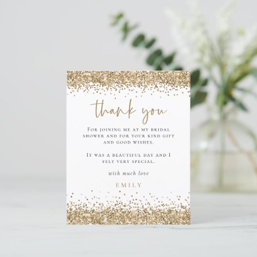 Budget Gold Glitter Script Vrijgezellenfeest Harte (Staand voorkant)