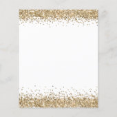 Budget Gold Glitter Script Vrijgezellenfeest Harte (Achterkant)