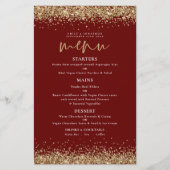 Budget Gold Glitter Script Weddenschap Bourgogne M (Voorkant)