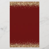 Budget Gold Glitter Script Weddenschap Bourgogne M (Achterkant)