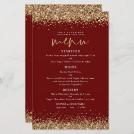 Budget Gold Glitter Script Weddenschap Bourgogne M