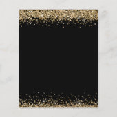 Budget Gold Glitter Sweet Sixteen Black Birthday (Achterkant)