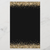 Budget Gold Glitter Verloving Black Hartelijk dank (Achterkant)